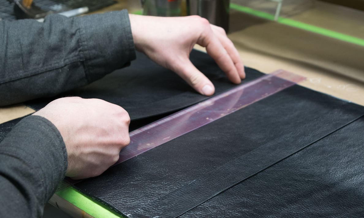 Assembling the side collars on the Zip-Top Medium Tote