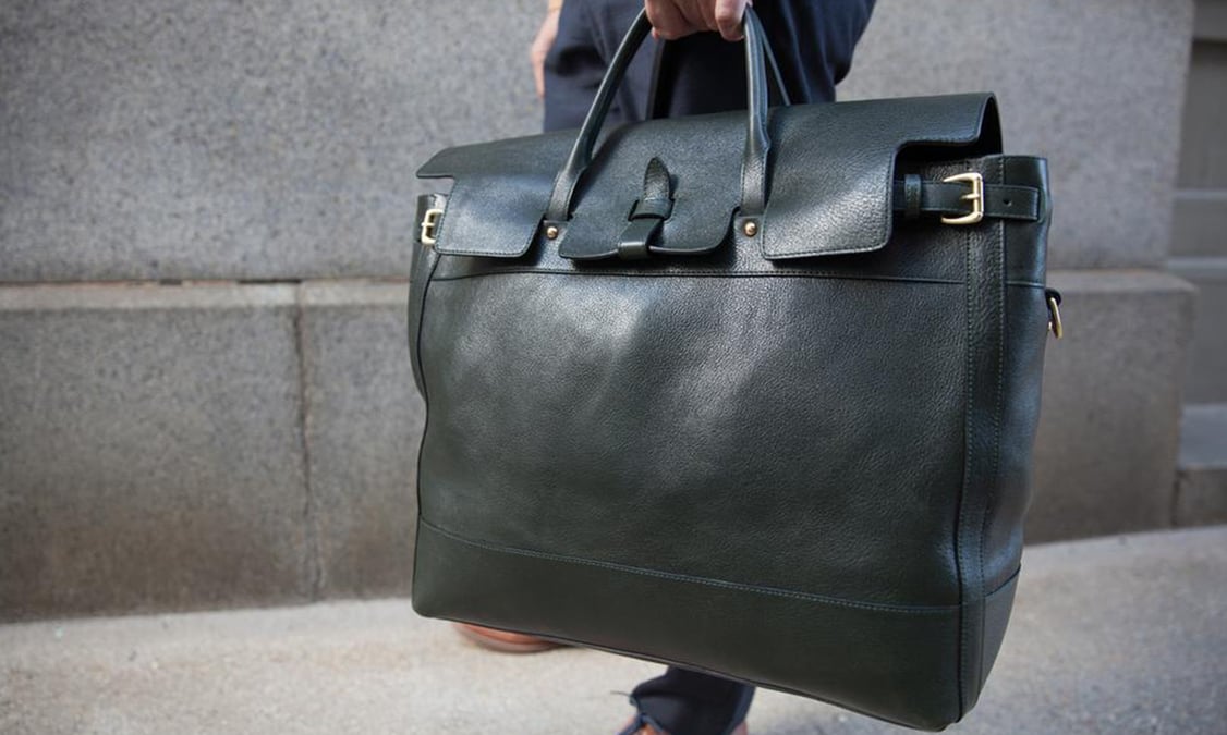 Lotuff Leather Day Tote in green