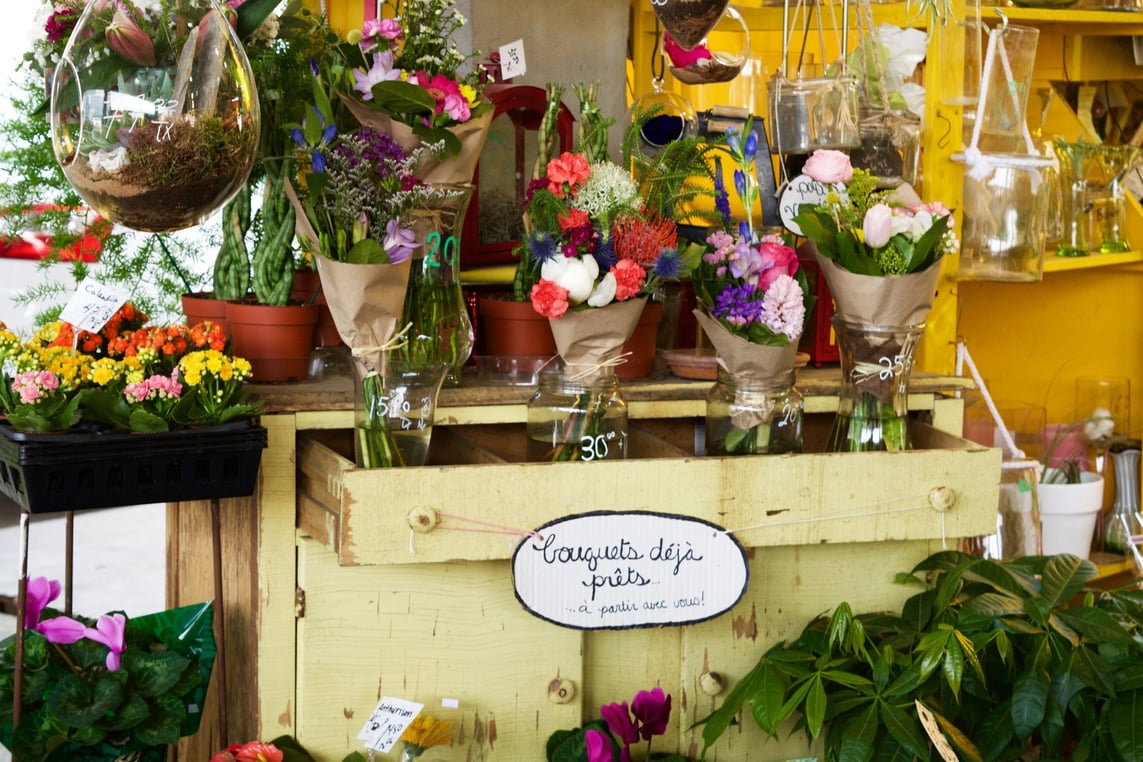 Flowers at the Marché Jean-Talon in Montréal, Quebec, Canada