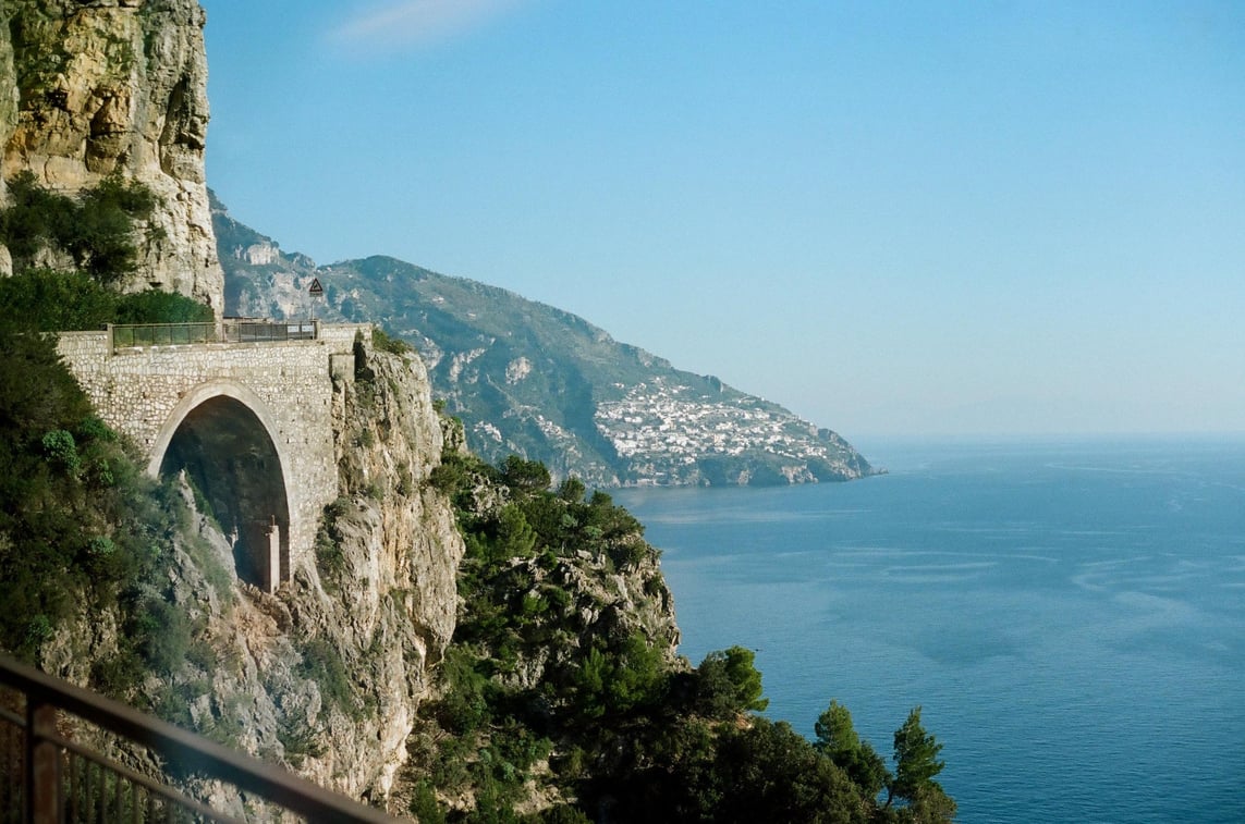 Cliffs of the Amalfi Coast in Italy