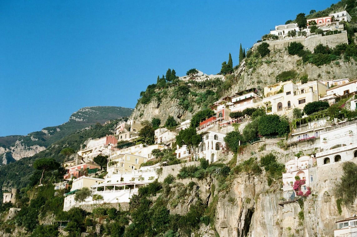 Cliffs of the Amalfi Coast in Italy