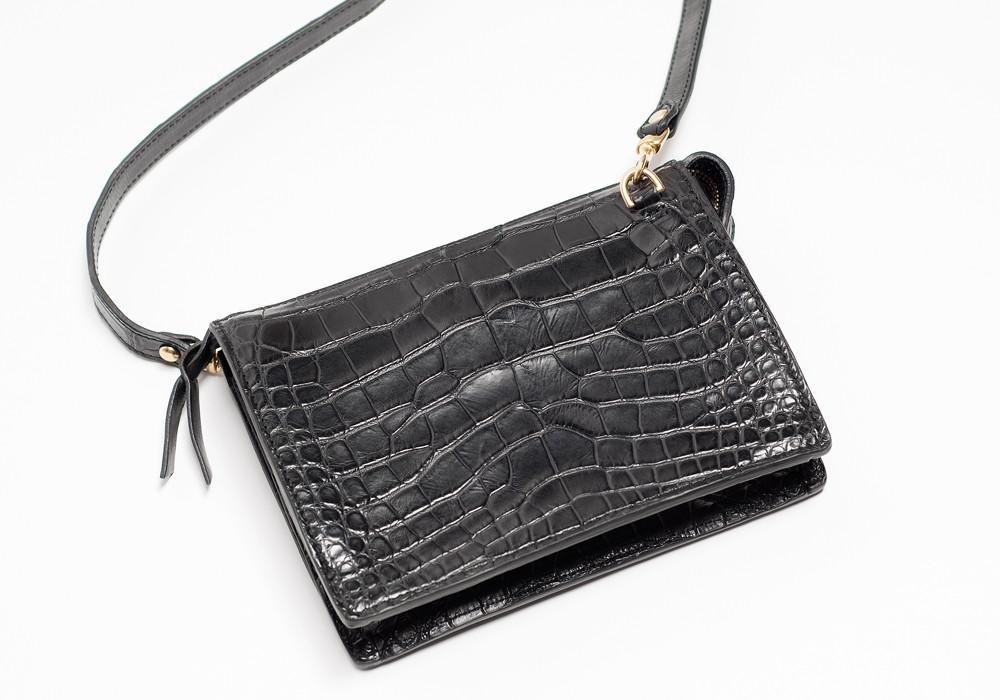 Lotuff Leather American Alligator Tripp Handbag