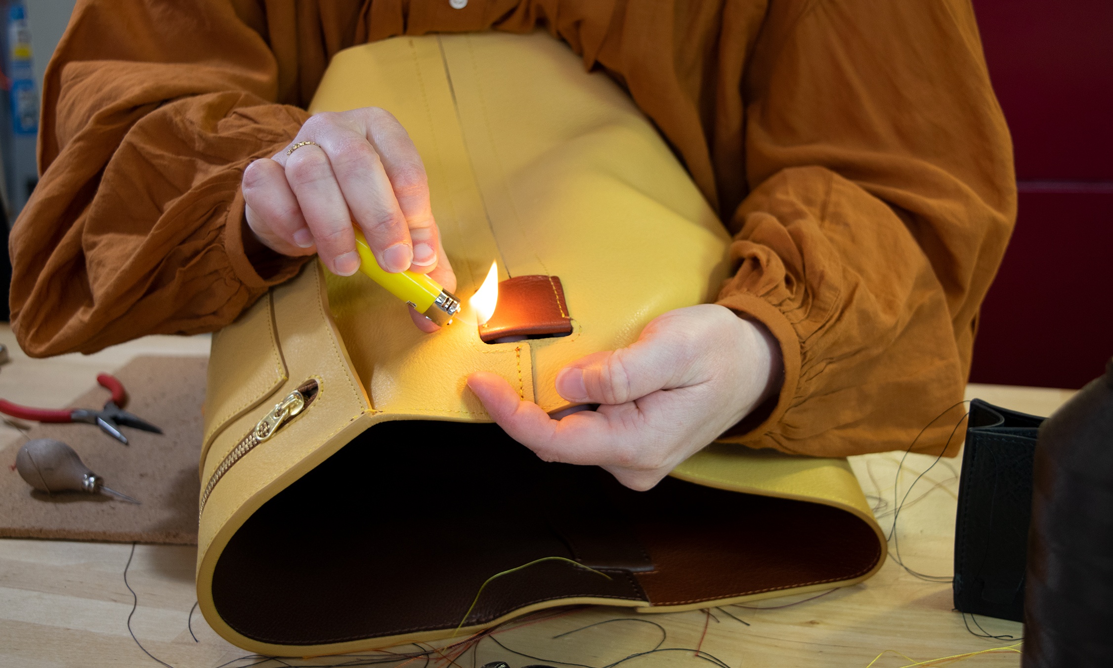 Turning and Burning The Bucket Bag