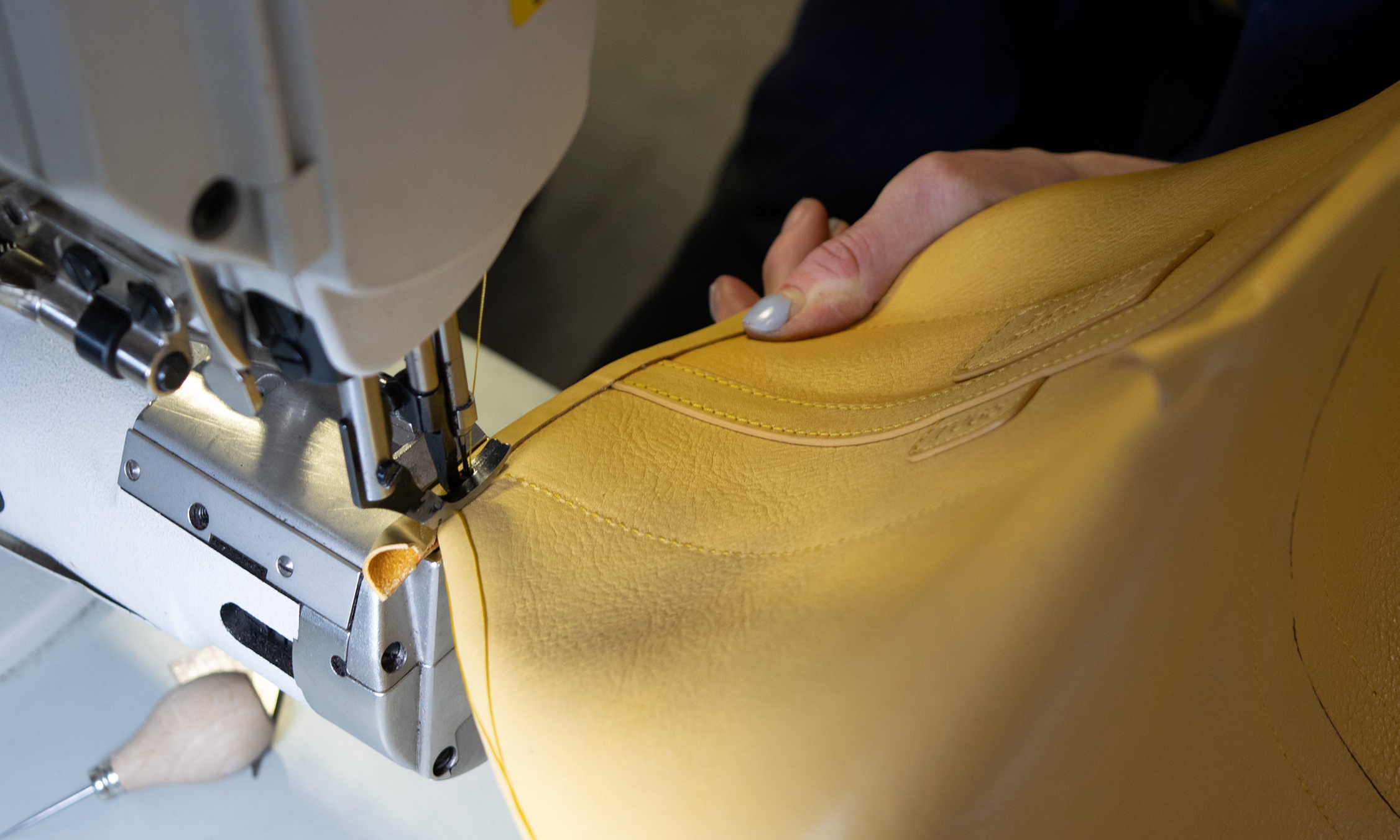 Stitching the Binding On The Bucket Bag