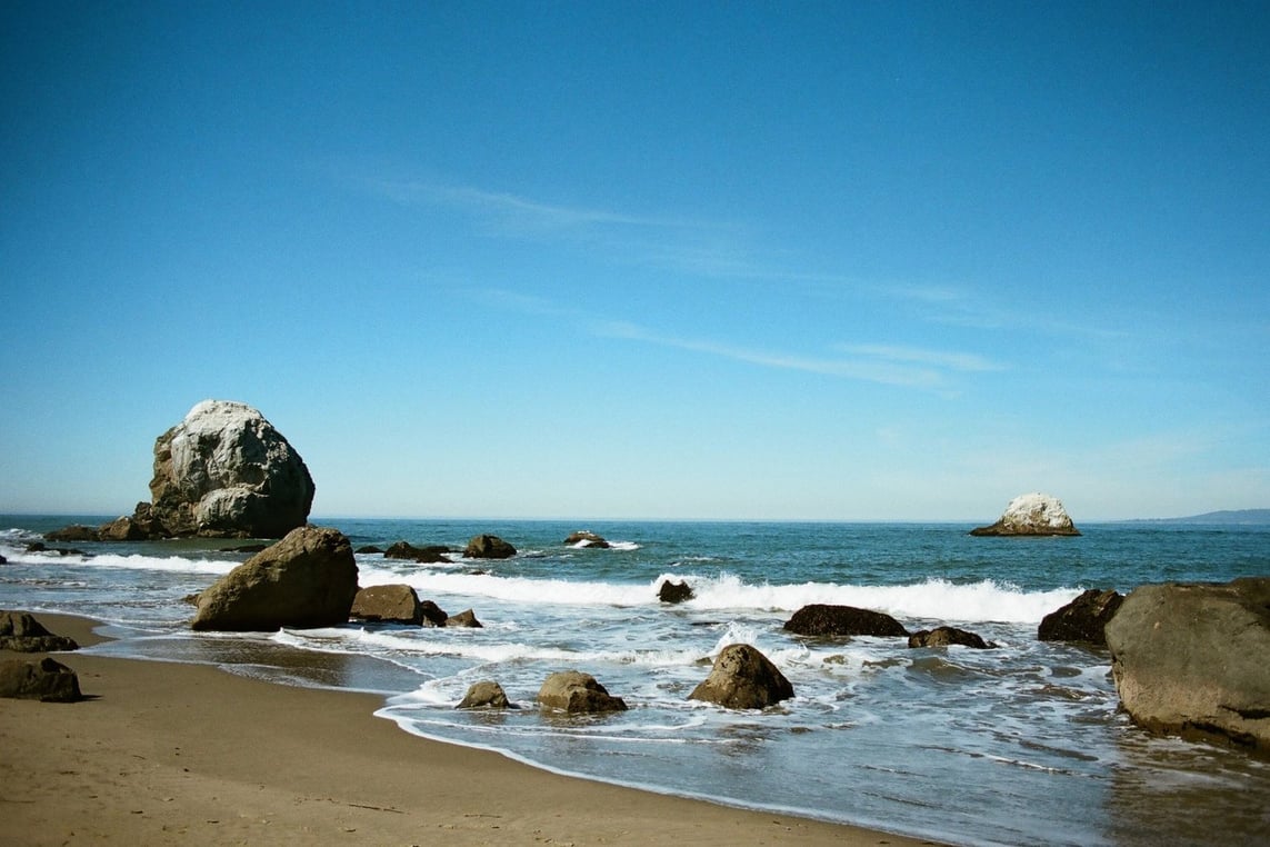 Beach and coastline views in San Francisco, California