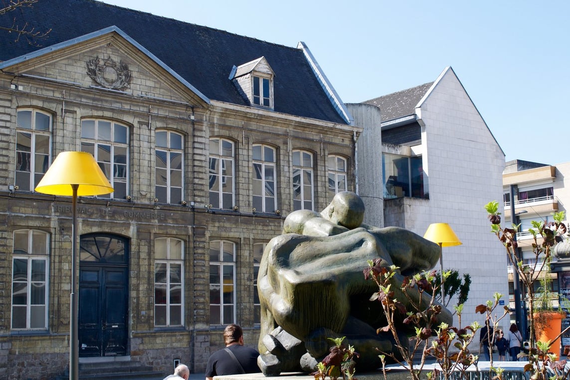 Springtime and sculpture in Valenciennes, France