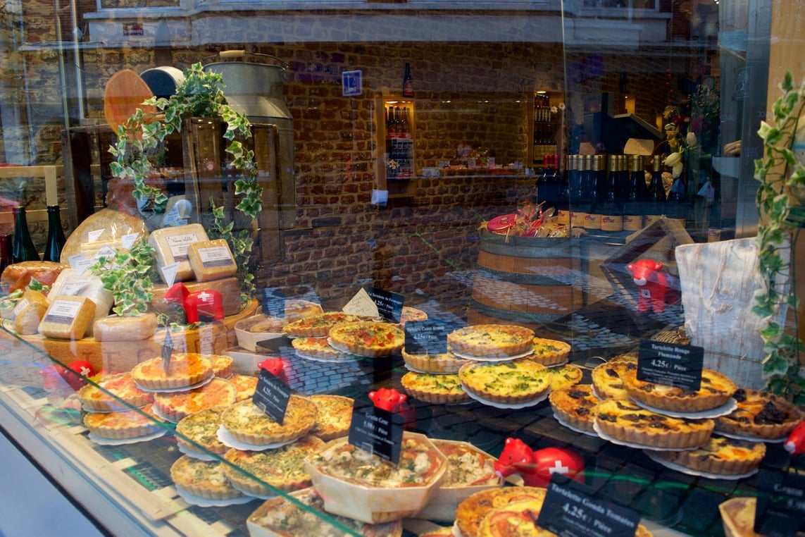 Bakery offerings in Lille, France