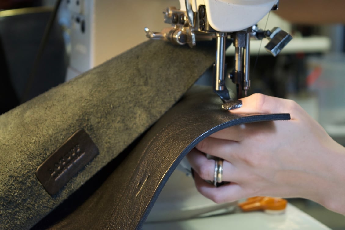 Stitching the Lotuff Leather Day Tote