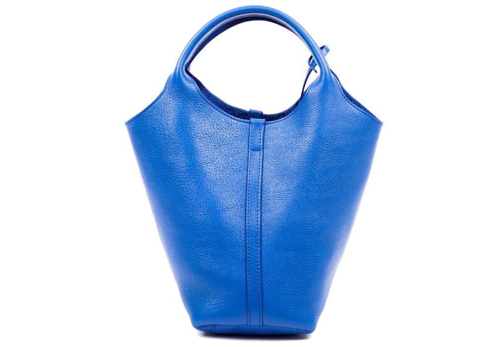 Lotuff Leather One-Piece handbag in electric blue