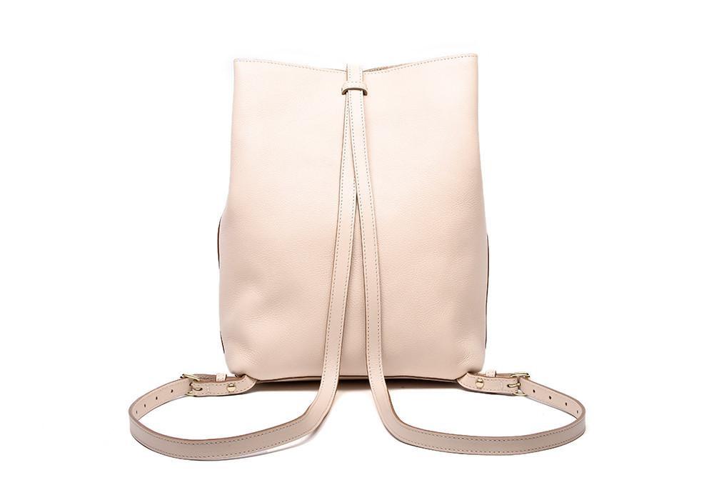 Lotuff Leather Sling Backpack in natural