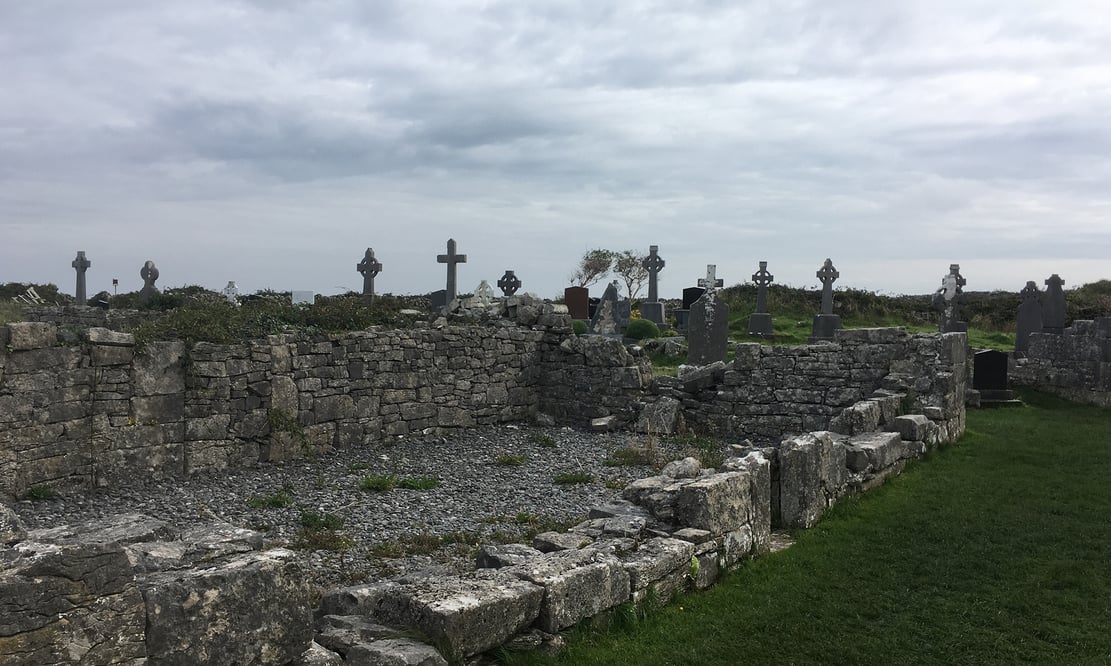 Na Seacht dTeampaill, or "The Seven Churches", on the Irish islan of Inis Mór