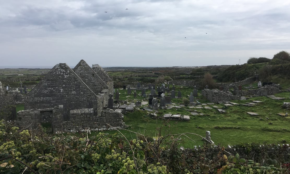 Na Seacht dTeampaill, or "The Seven Churches", on the Irish islan of Inis Mór