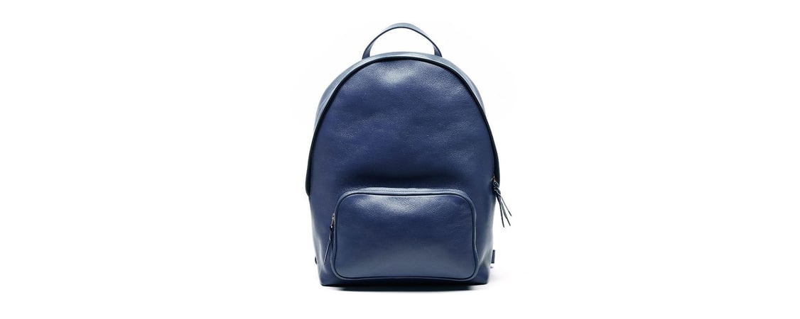 Lotuff Leather Zipper Backpack in indigo