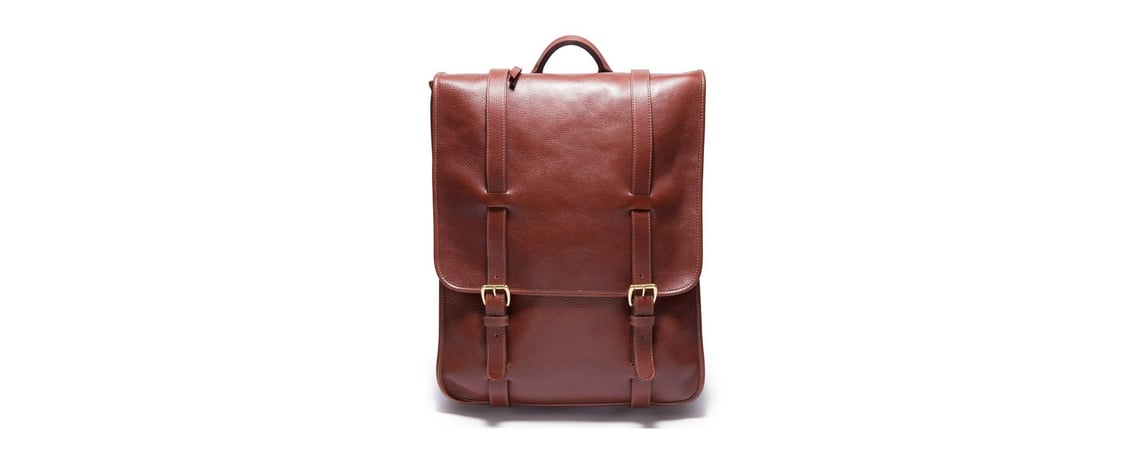 Lotuff Leather Backpack in chestnut