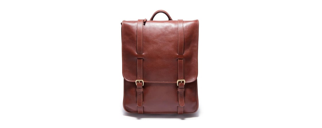 Lotuff Leather Backpack in chestnut