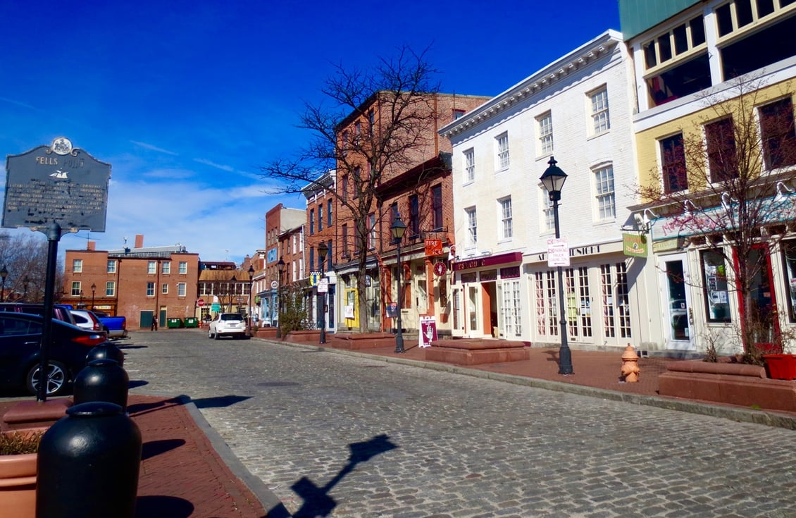 Fells Point neighborhood in Baltimore