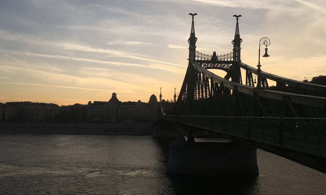 Bridge on the Danube in Budapest, Hungary