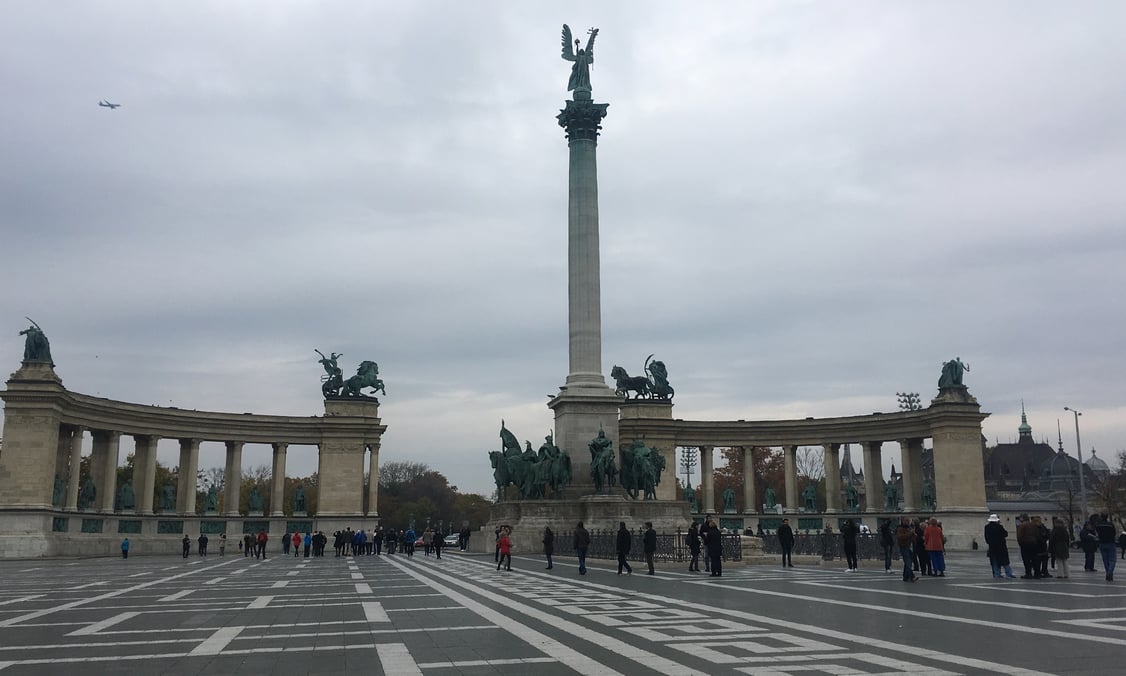 Hero's Square in Budapest, Hungary
