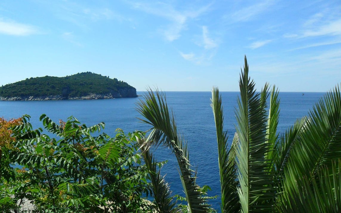 Adriatic Sea views in Dubrovnik, Croatia