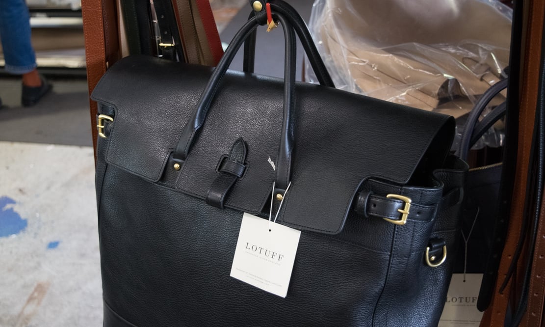 Packaging the Lotuff Leather Day Tote