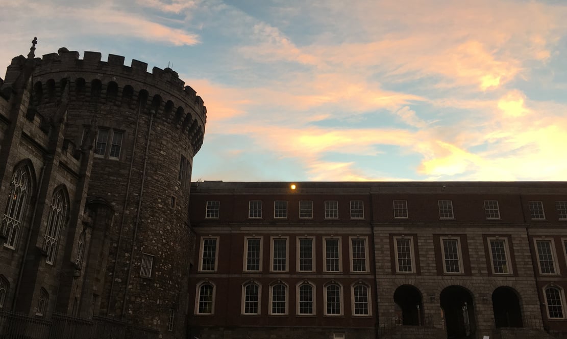 Sunset over Dublin Castle Sunset over Dublin Castle