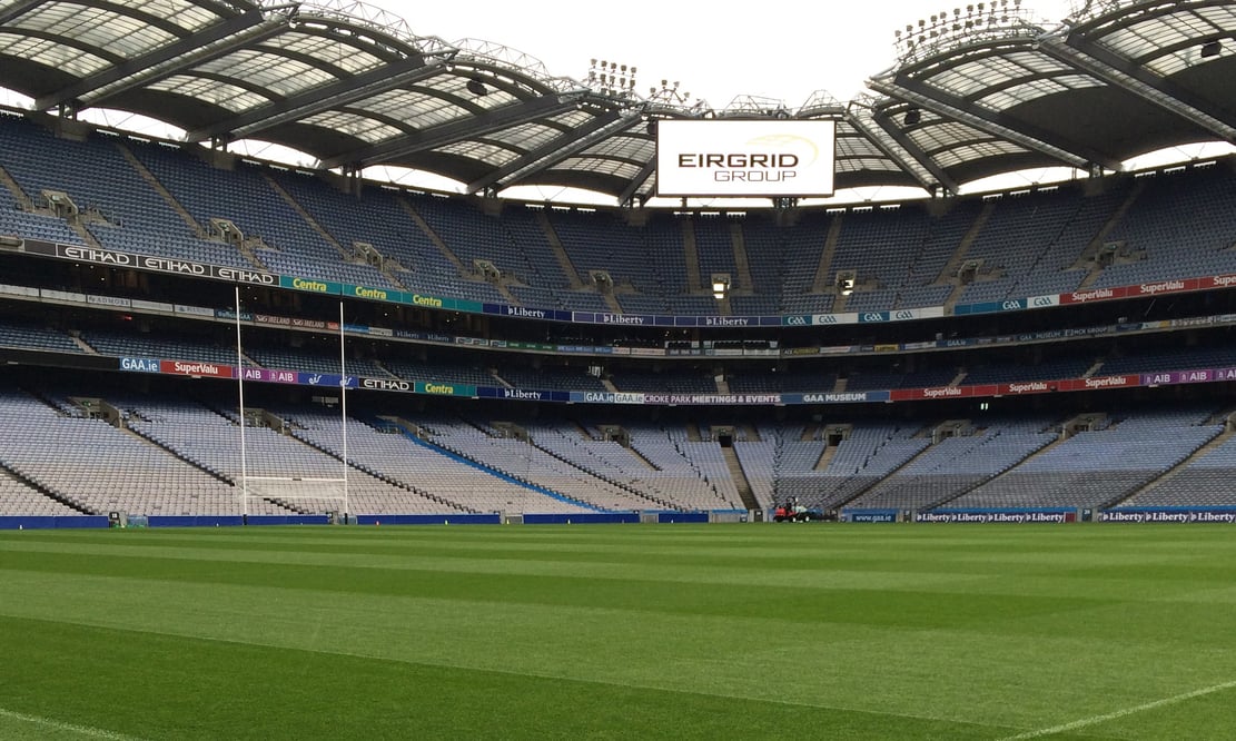 Croke Park playing field in Dublin, Ireland