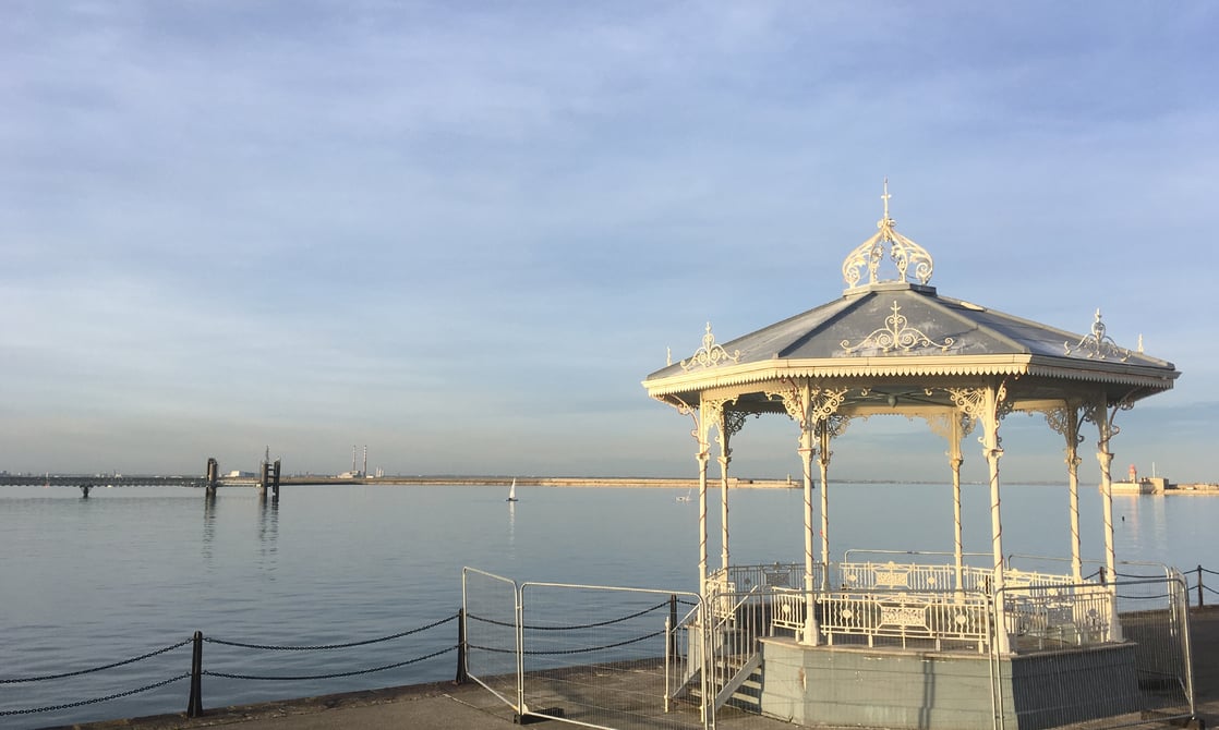 Pavilion along the water in Dún Laoghaire, Ireland