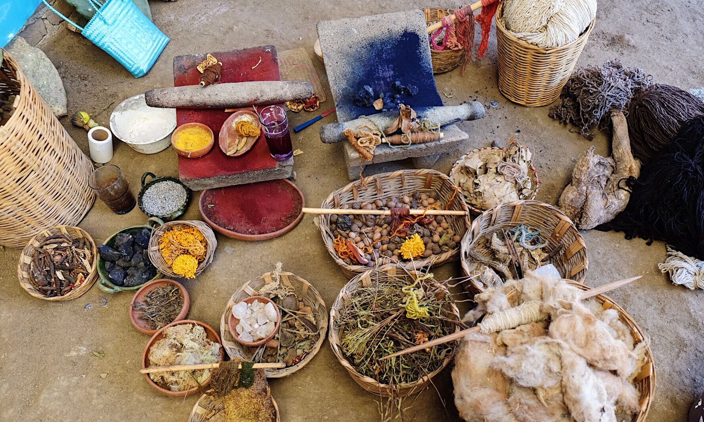 Natural dyes in Teotitlán