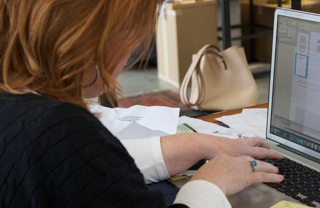 Ellen working in the Lotuff studio