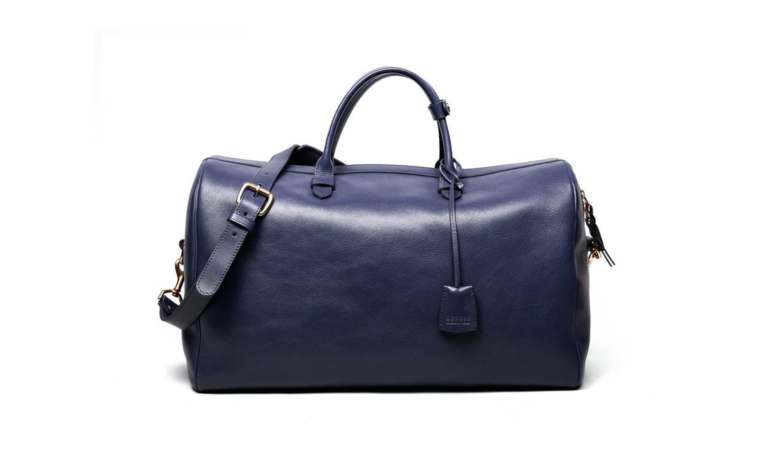 Lotuff Leather No. 12 Weekender Bag in indigo 
