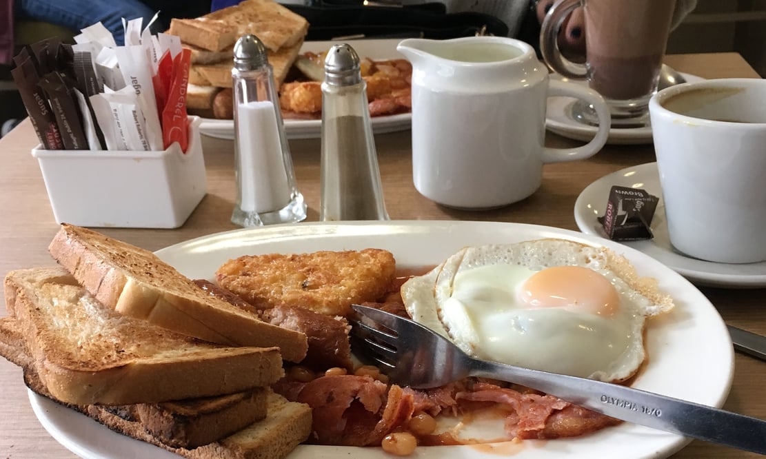 Traditional Irish breakfast at Joanne's café in Gorey, Ireland