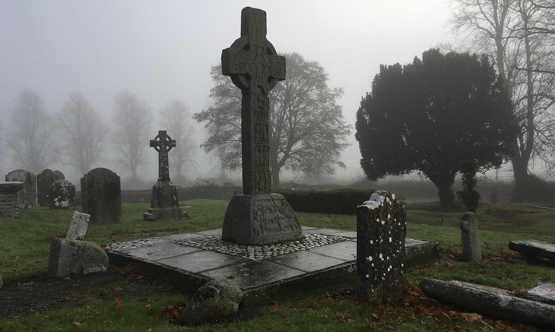 Cemetery and cathedral remains in Glendalough, Ireland