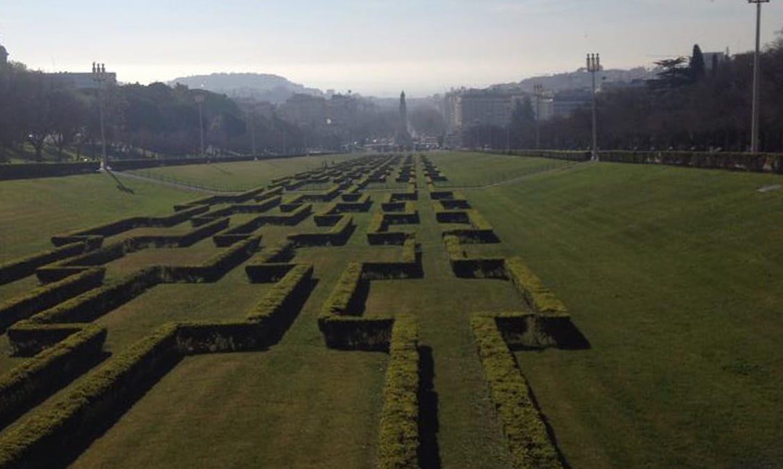 Eduardo VII Park in Lisbon, Portugal