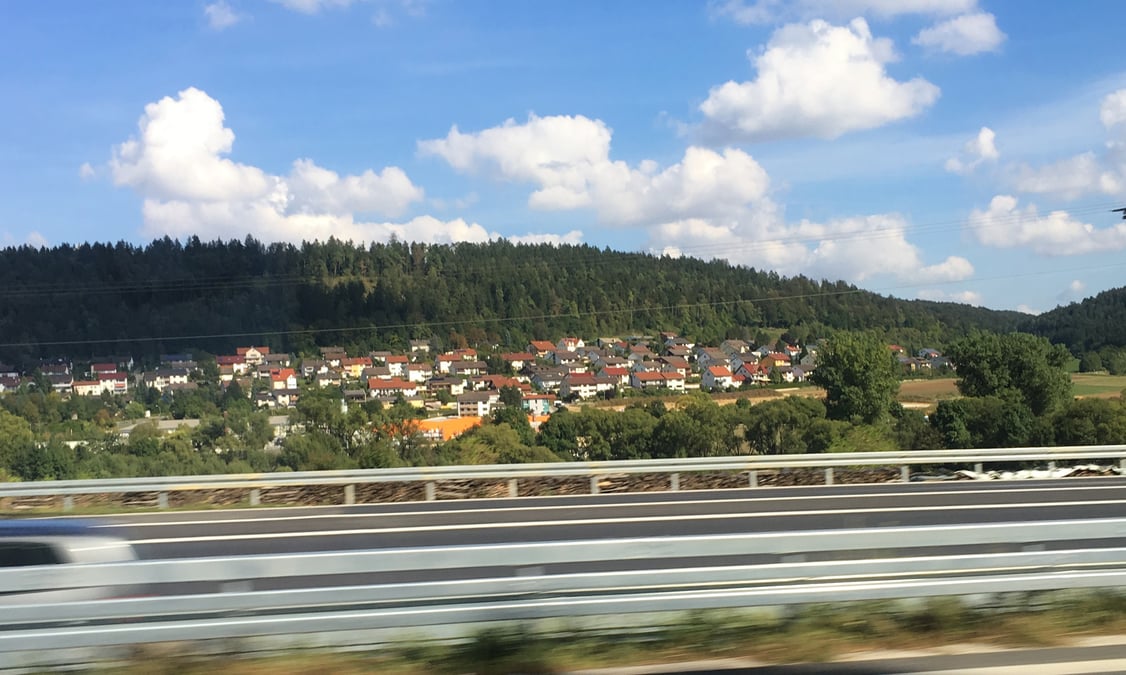 Train view of the German countryside