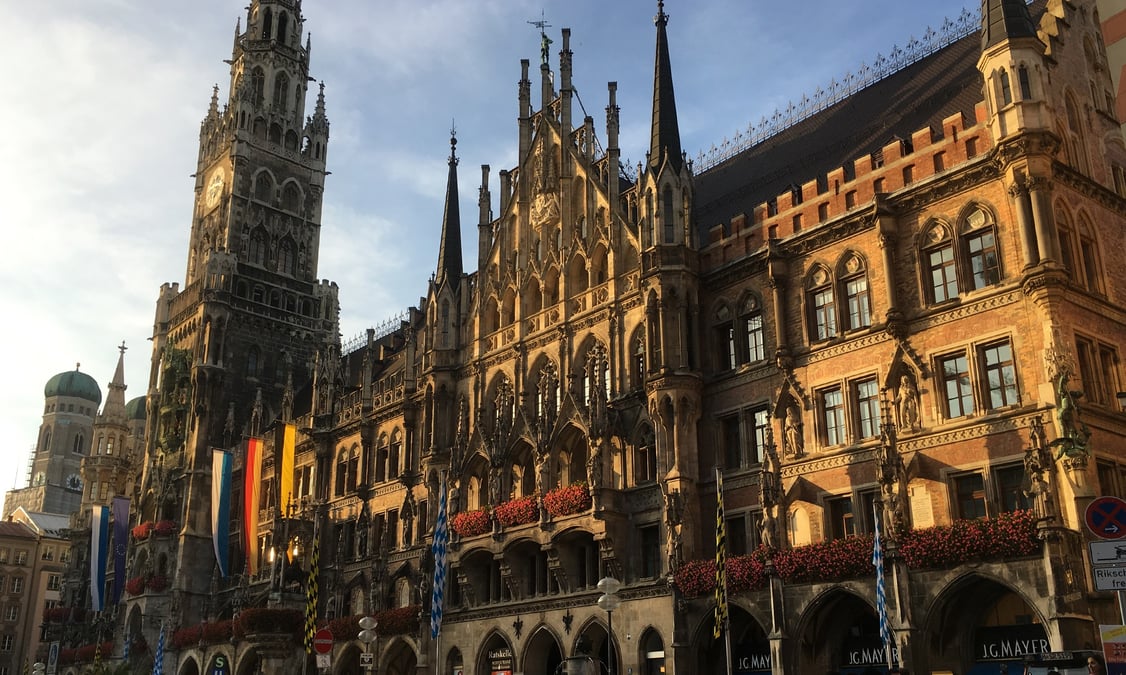 Neue Rathaus in the Marienplatz of Munich, Germany