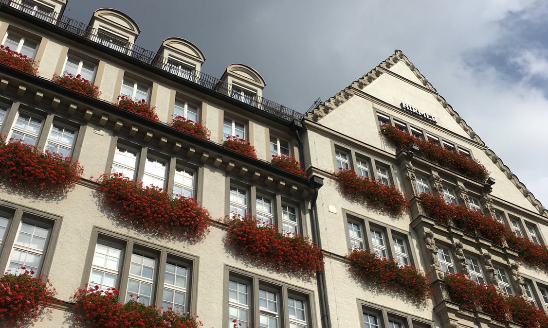 Munich architecture and flowerboxes