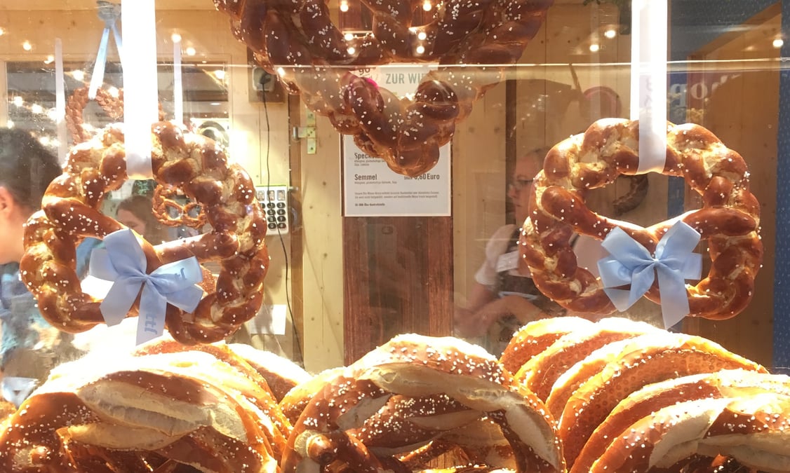 Bavarian pretzels in Munich