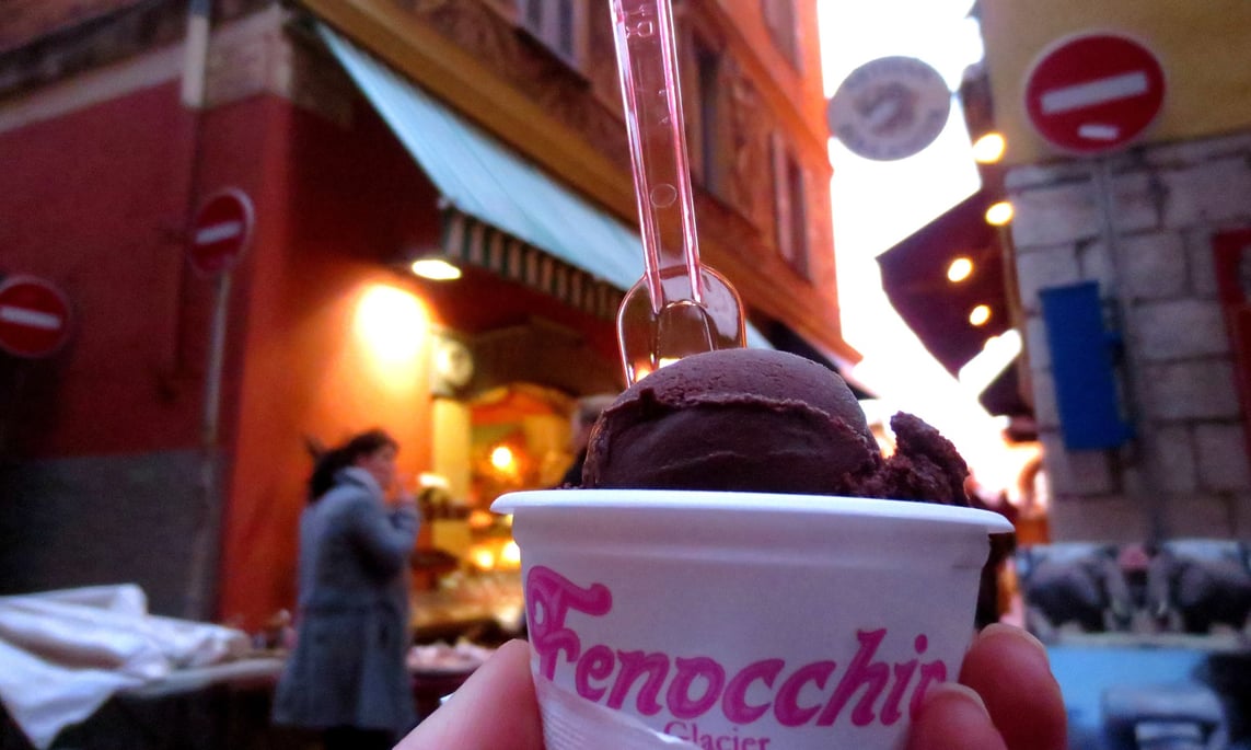 Gelato from Fenocchio in Nice, France
