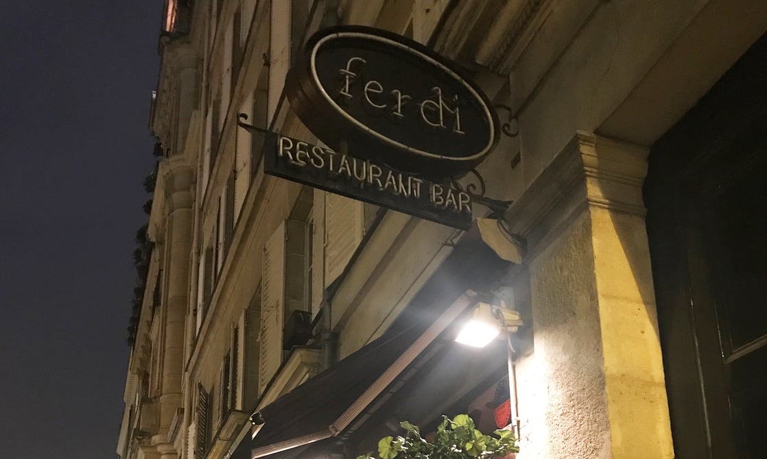 Ferdi restaurant and bar in the 1st arrondissement of Paris