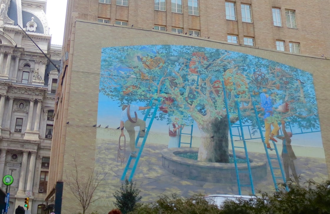 Philadelphia tree mural