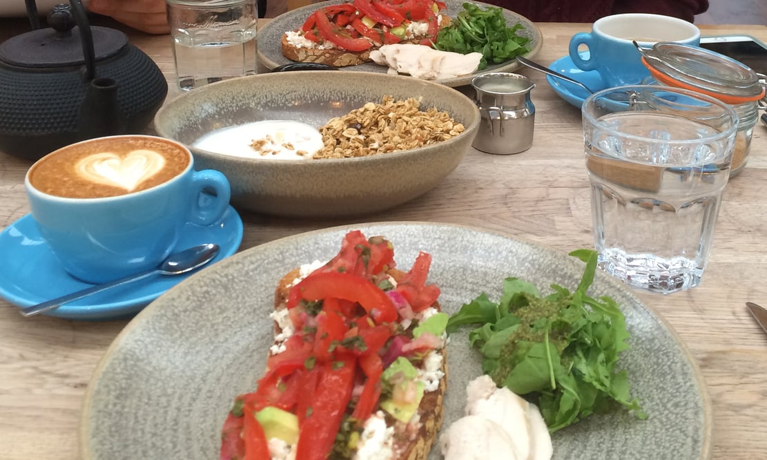 Feta-avocado toast at TwoFifty Square café in Rathmines, Ireland