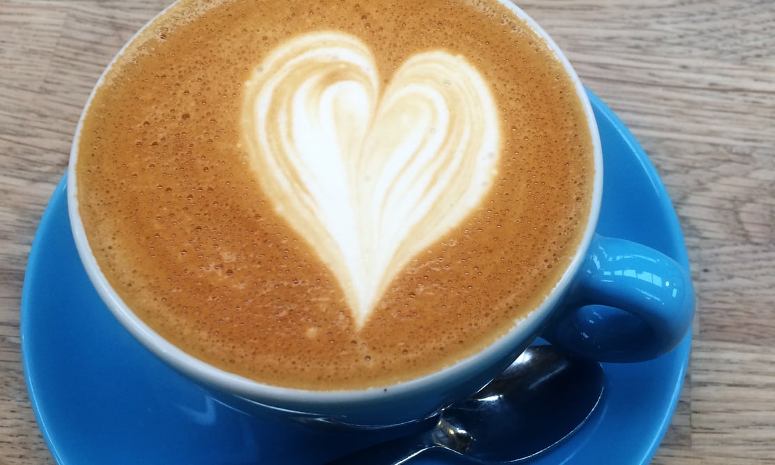 Latte art at TwoFifty Square café in Rathmines, Ireland