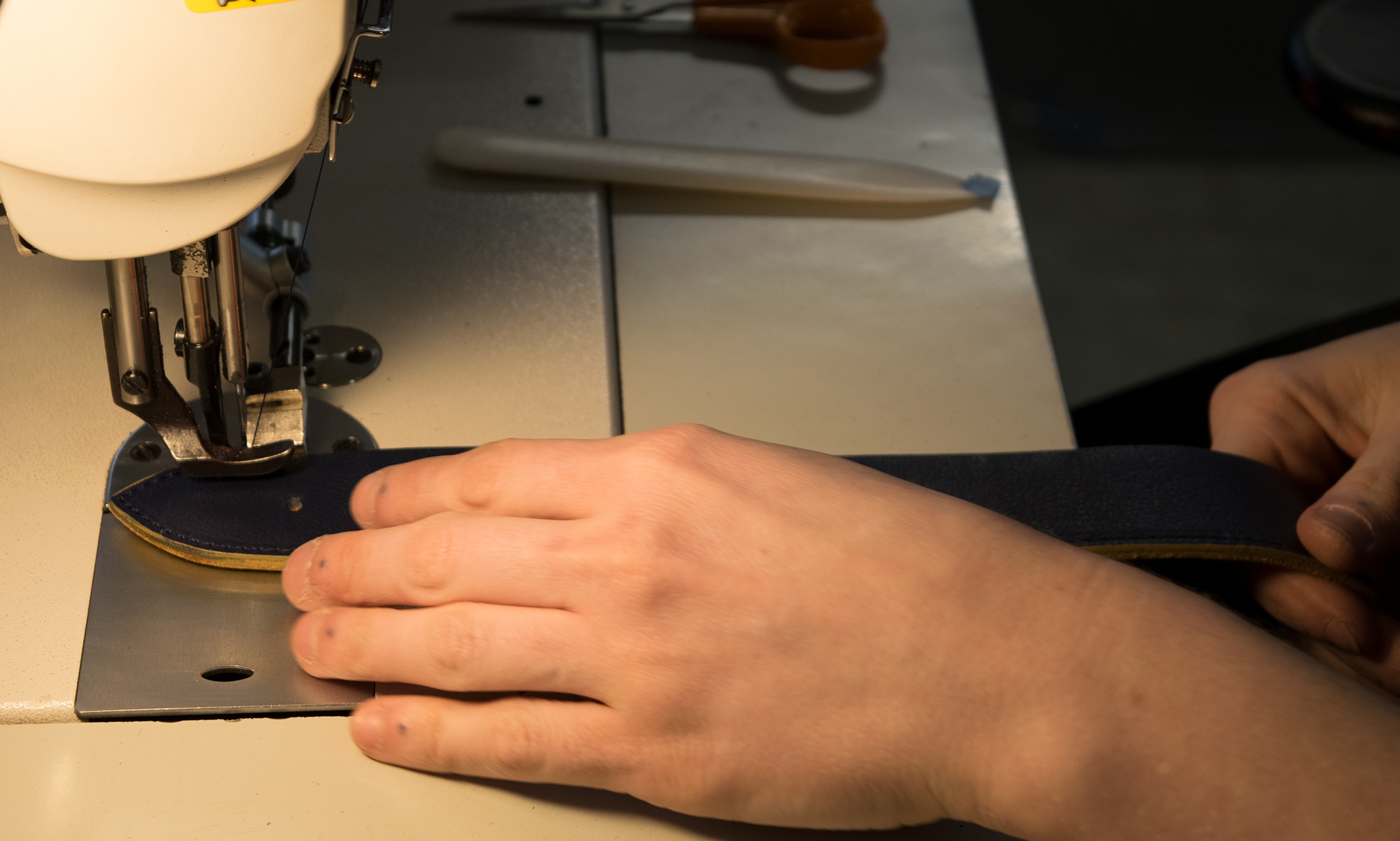 Stitching the Lotuff Leather Bucket Bag