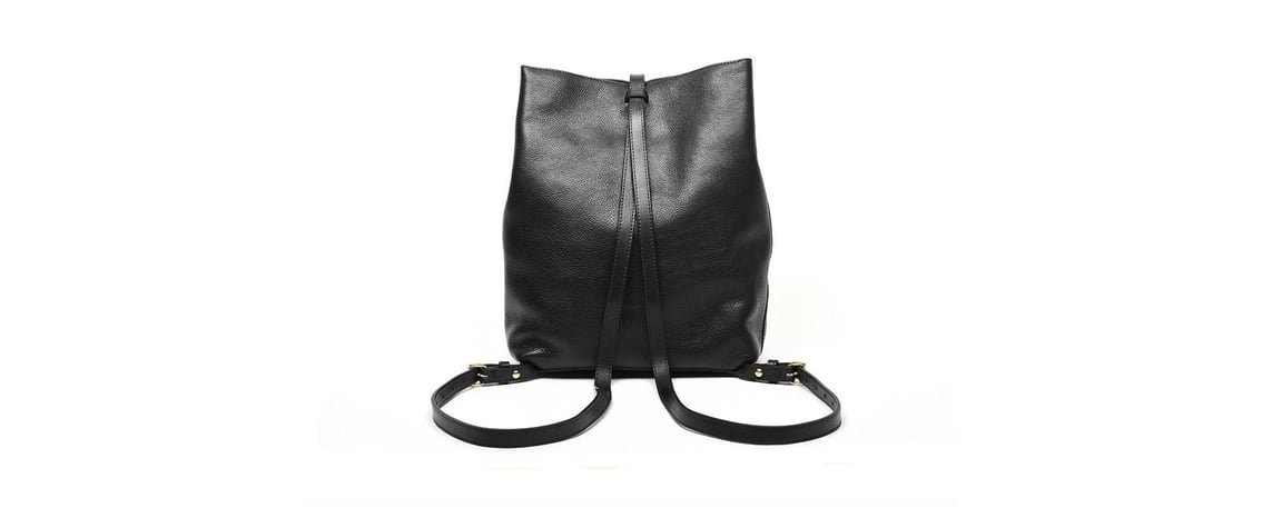 Lotuff Leather Sling Backpack in black