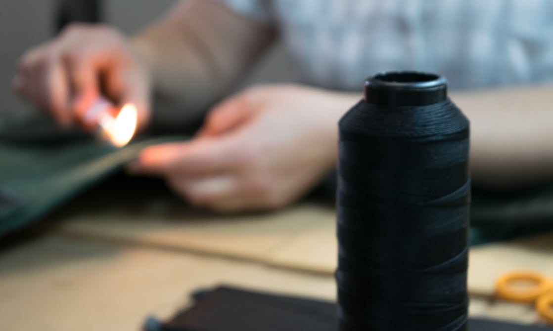 Turning and burning the Lotuff Leather Day Tote in the design studio