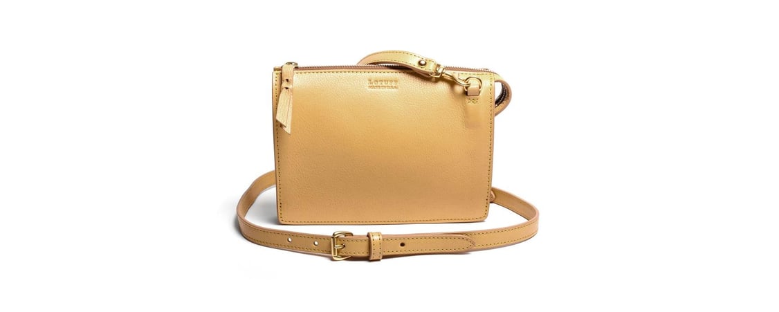 Lotuff Leather Tripp handbag in ochre