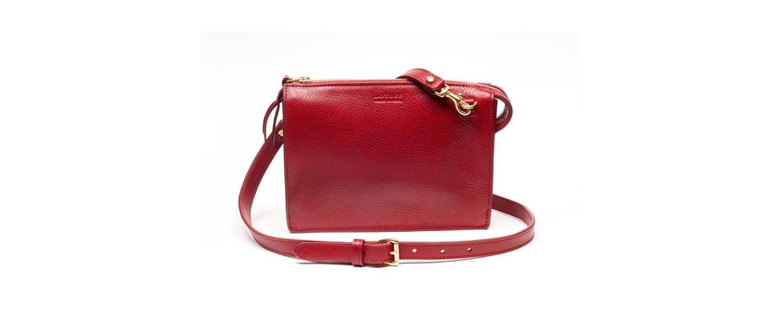Lotuff Leather Tripp handbag in red