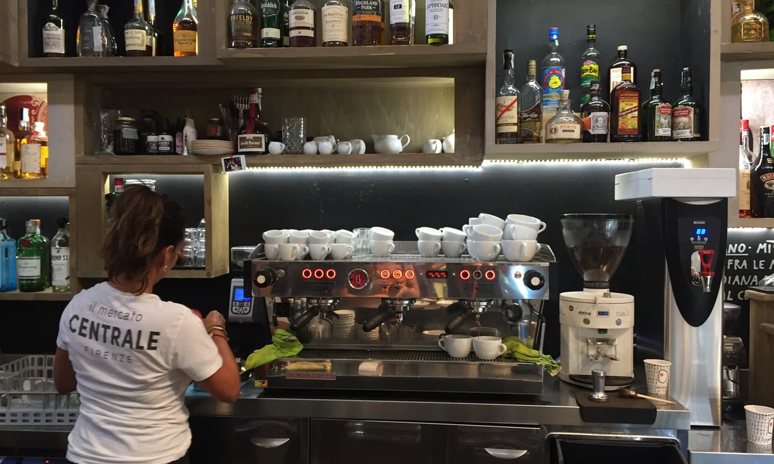 Counter at the Mercato Centrale in Florence 