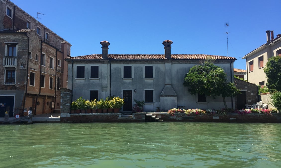 Views from a gondola in Venice